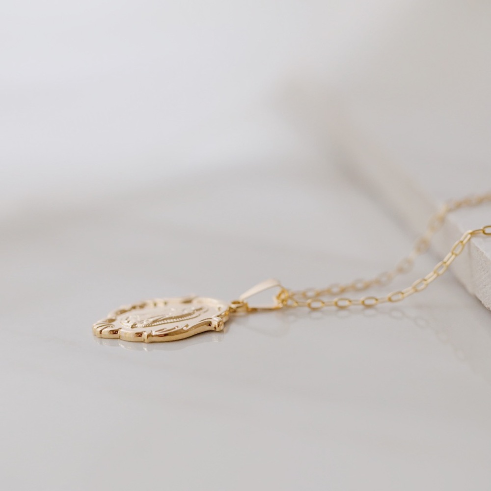 Virgin Mary Necklace | 18k Gold Filled - Picture 5 of 7